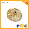 MFB139 Round shape fashion metal button rivet,press metal button with gold color